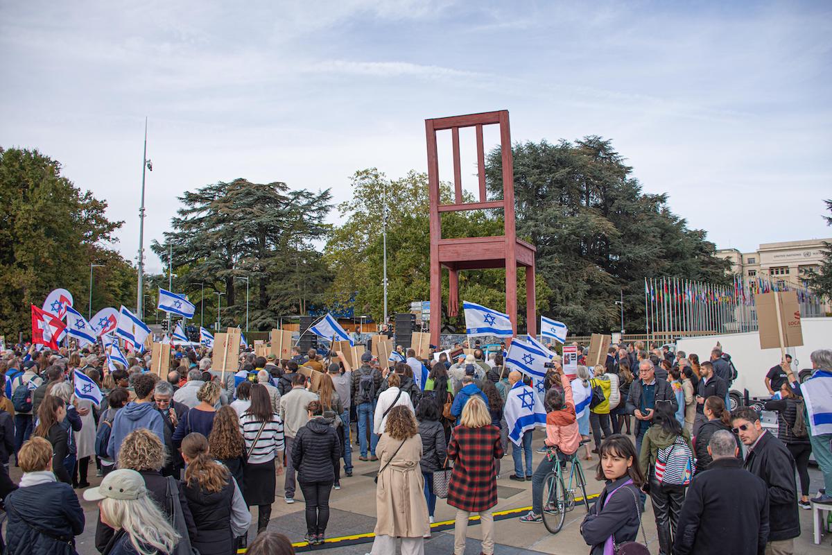 Befreit die Geiseln Marsch des Lebens Gründer Jobst Bittner vor dem Menschenrechtsrat in Genf